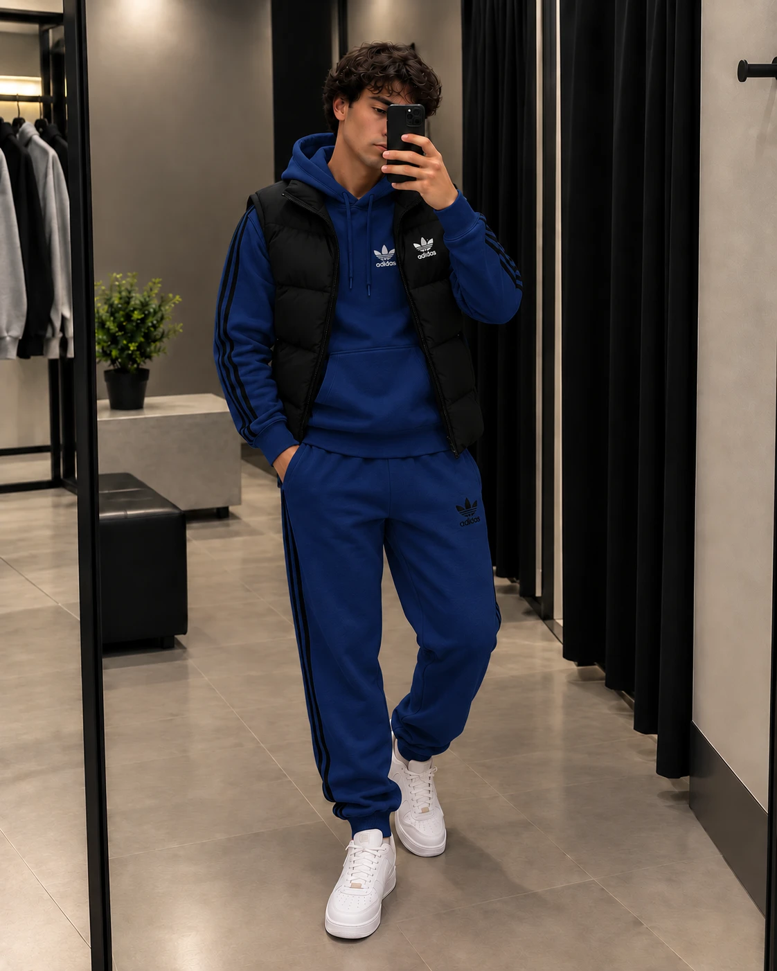 Adidas 3-Piece Tracksuit & Puffer Vest Set