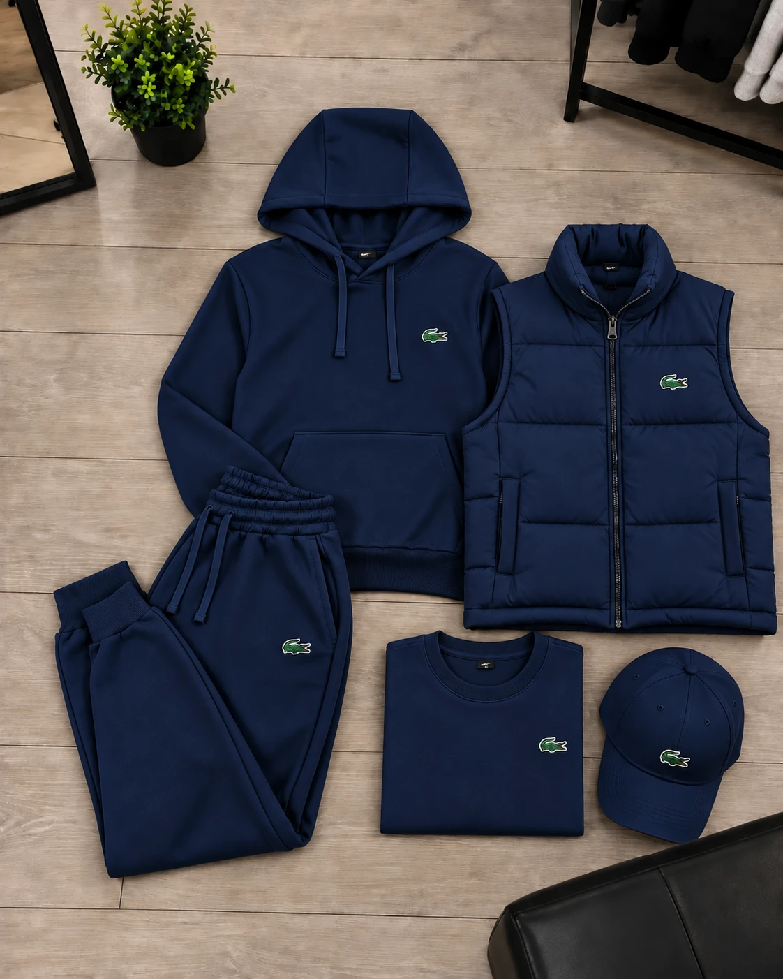 Lacoste Essential 5-Piece Tracksuit Set – Navy