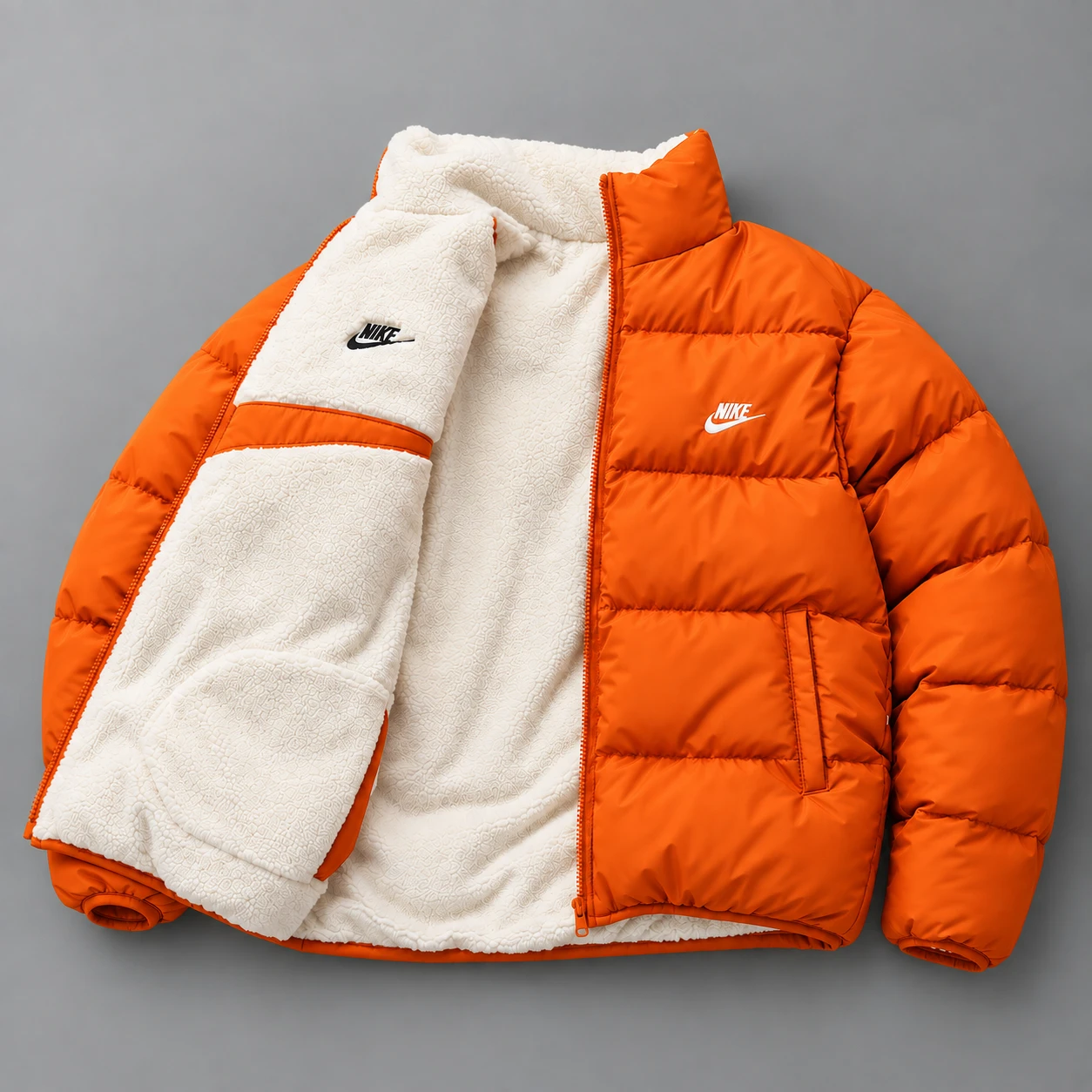 Nike Reversible Sherpa Puffer Jacket – Safety Orange