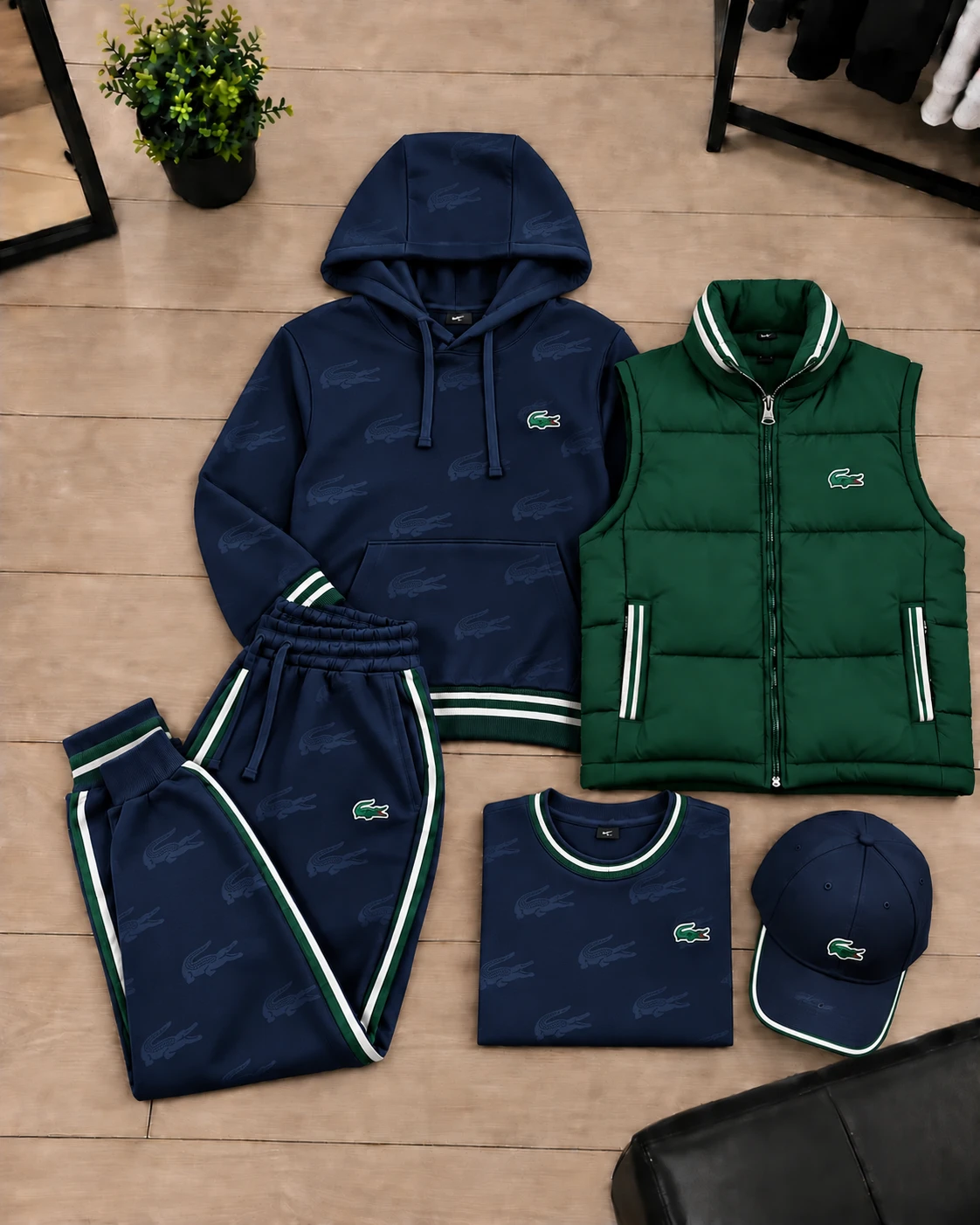 Lacoste Essential 5-Piece Tracksuit Set – Midnight Blue