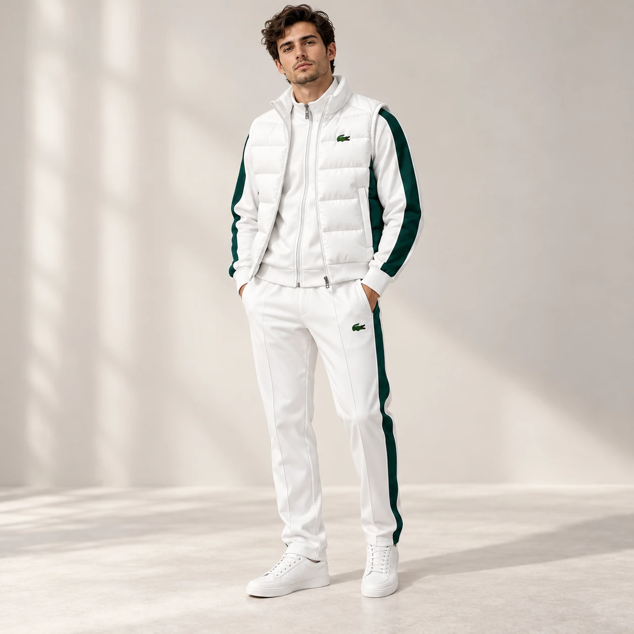 Premium 3-Piece Tracksuit Set – Jacket, Puffer Vest & Joggers