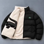 Reversible Crocodile Sherpa Puffer Jacket