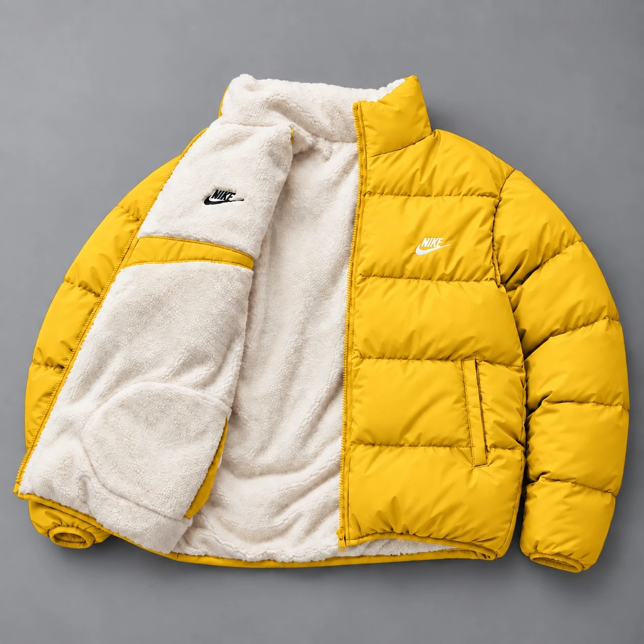 Nike Reversible Sherpa Puffer Jacket – Yellow